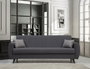 Atelier Del Sofa Alkon Sofá Cama de 3 Plazas Gris Oscuro